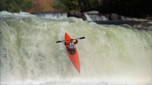 kayaker over the waterfall for pittsburgh's big picture