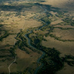 niobrara river fall aerial view