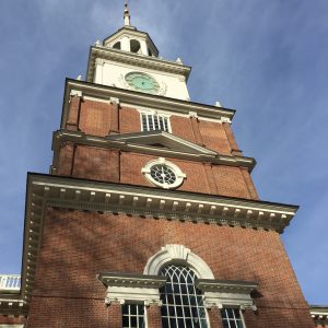 bell and clock tower of independence hall