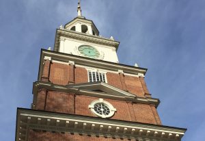 independence hall bell and clock tower