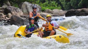 white water rafting down the ohiopyle river in pennsylvania